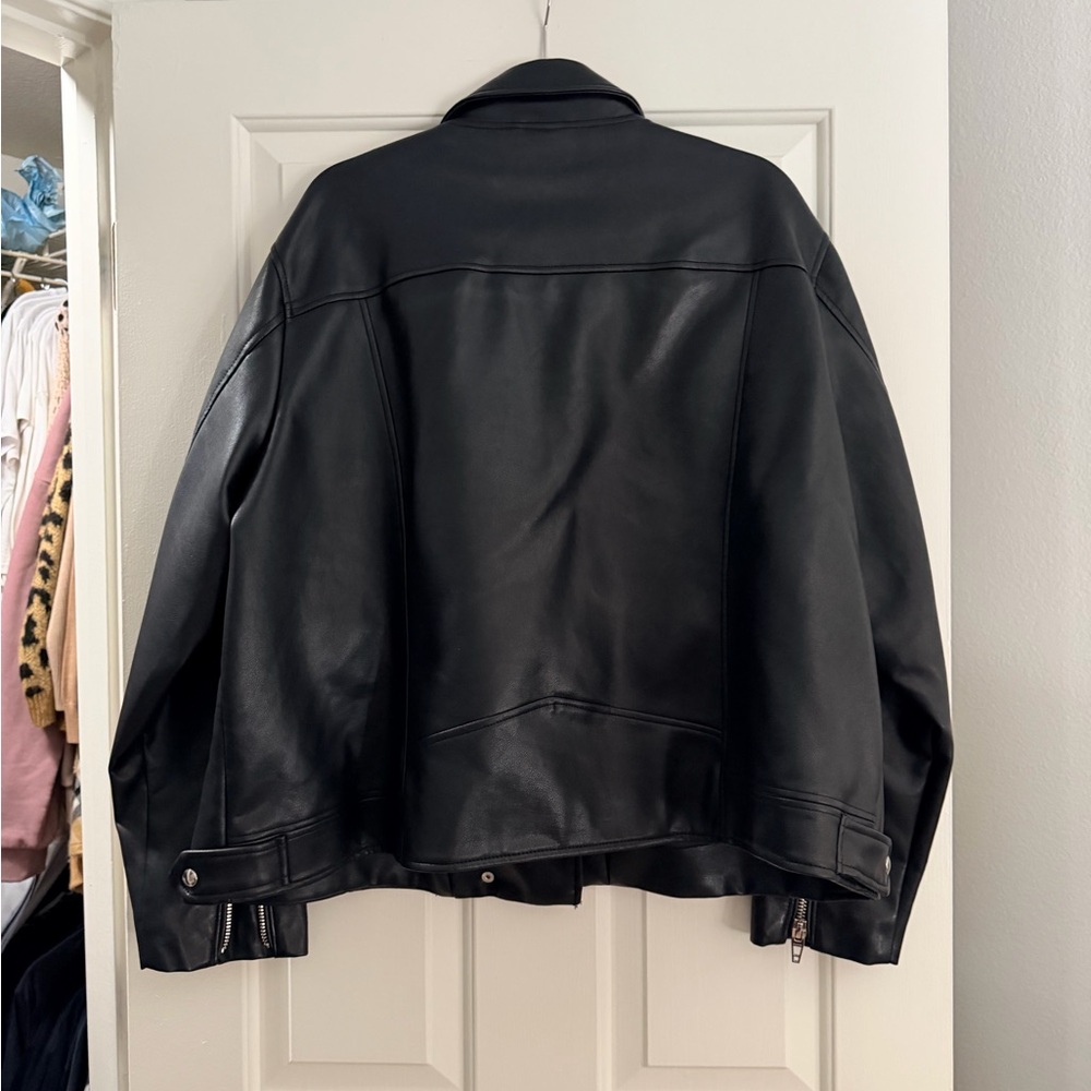 FREE SHIPPING Blank NYC Charcoal Leather Jacket - Picture 10 of 13